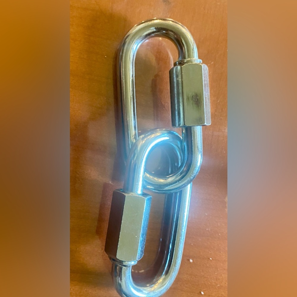 Set of 2 Heavy-Duty Chain Hooks, Quick Links, carabiner